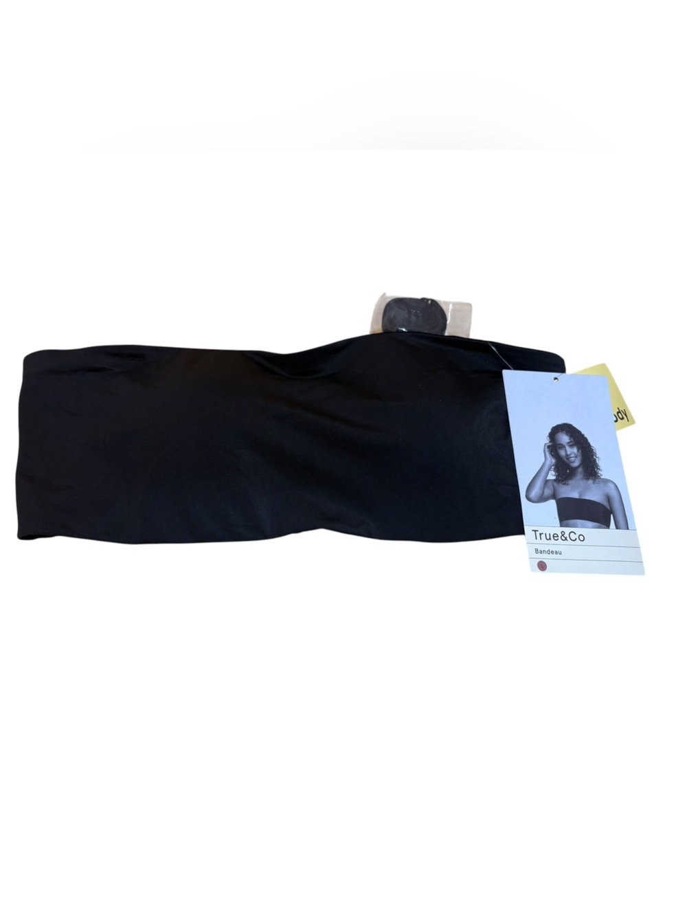 True & Co. Black Strapless Bandeau with convertible straps size large